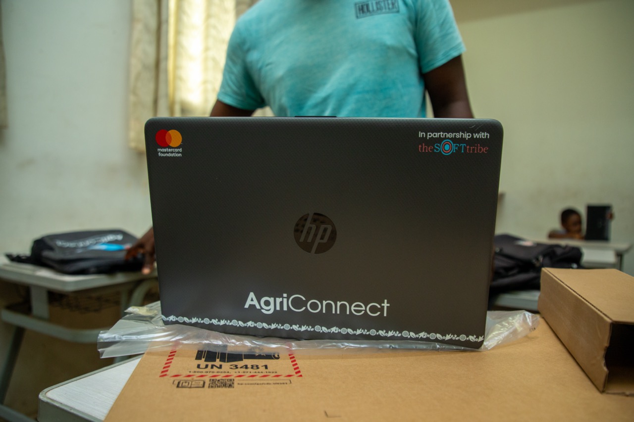A newly issued AgriConnect laptop