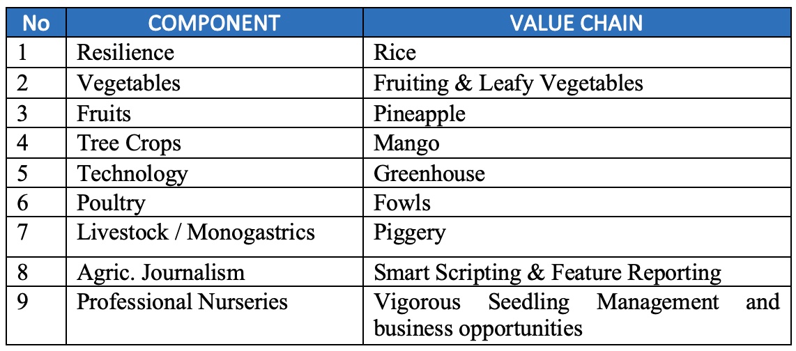 value chains for which supplemental course content